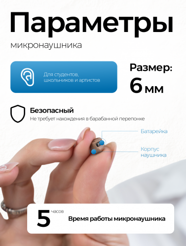 Комплект «STEREO ULTRA+»(без телефона) + мининаушник «Micro» фото 5